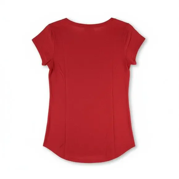 Lucky Brand Red Floral “Lucky” Graphic Tee - Picture 3 of 4